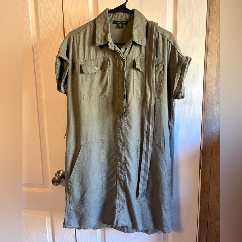Saks Fifth Avenue button down Shirt Dress